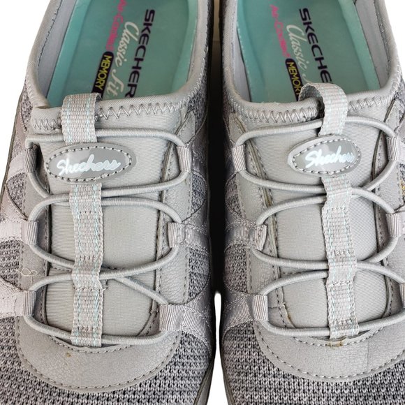 Skechers Air Cooled Memory Foam Slip On Sneakers 9.5 Light Gray - Picture 5 of 10
